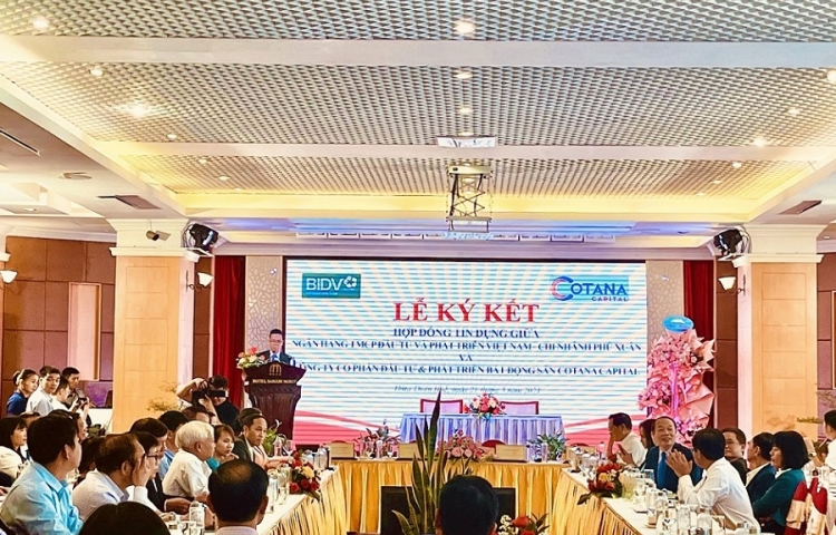 Lễ kí kết hợp đồng tín dụng giữa Cotana Capital và BIDV - CN Phú Xuân Huế